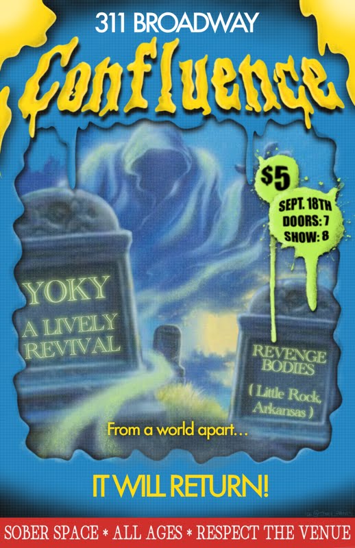 A flyer for Confluence's first show on September 18th