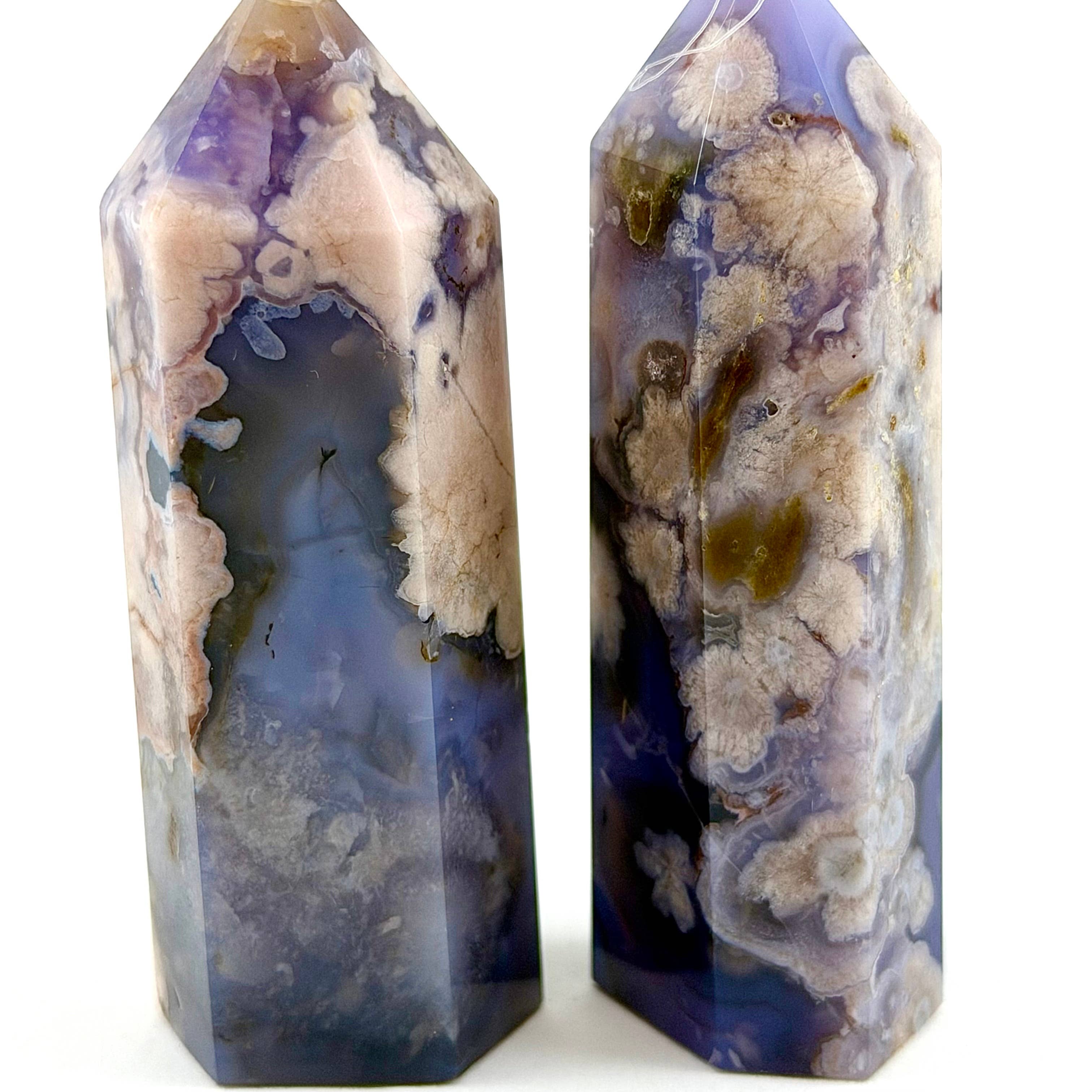Blue Flower Agate Towers
