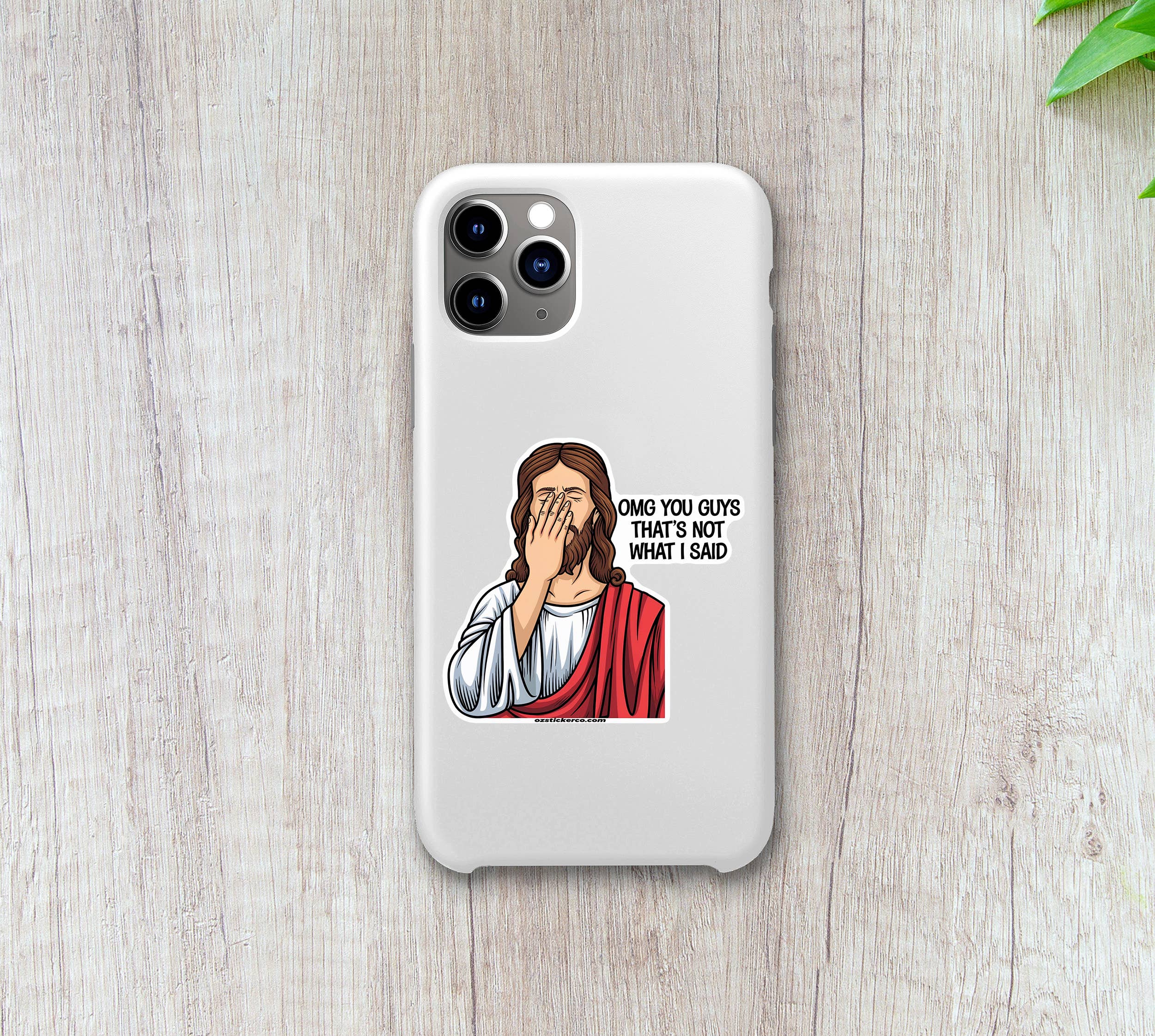 Facepalm Jesus Sticker – Hilariously Holy Meme Decal