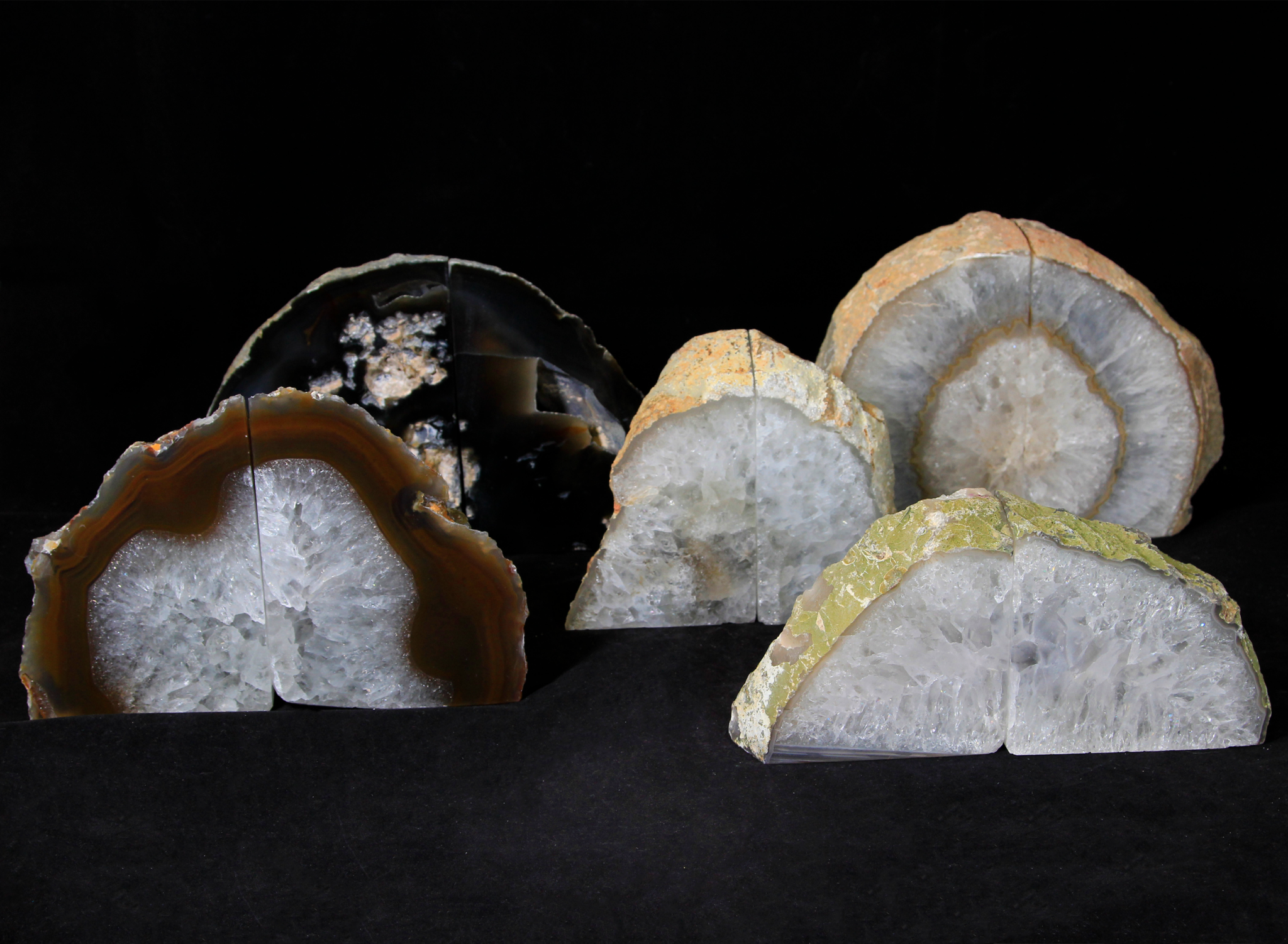 NATURAL AGATE BOOKENDS - Sold by Set