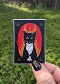 Fire Element Cat Vinyl Sticker