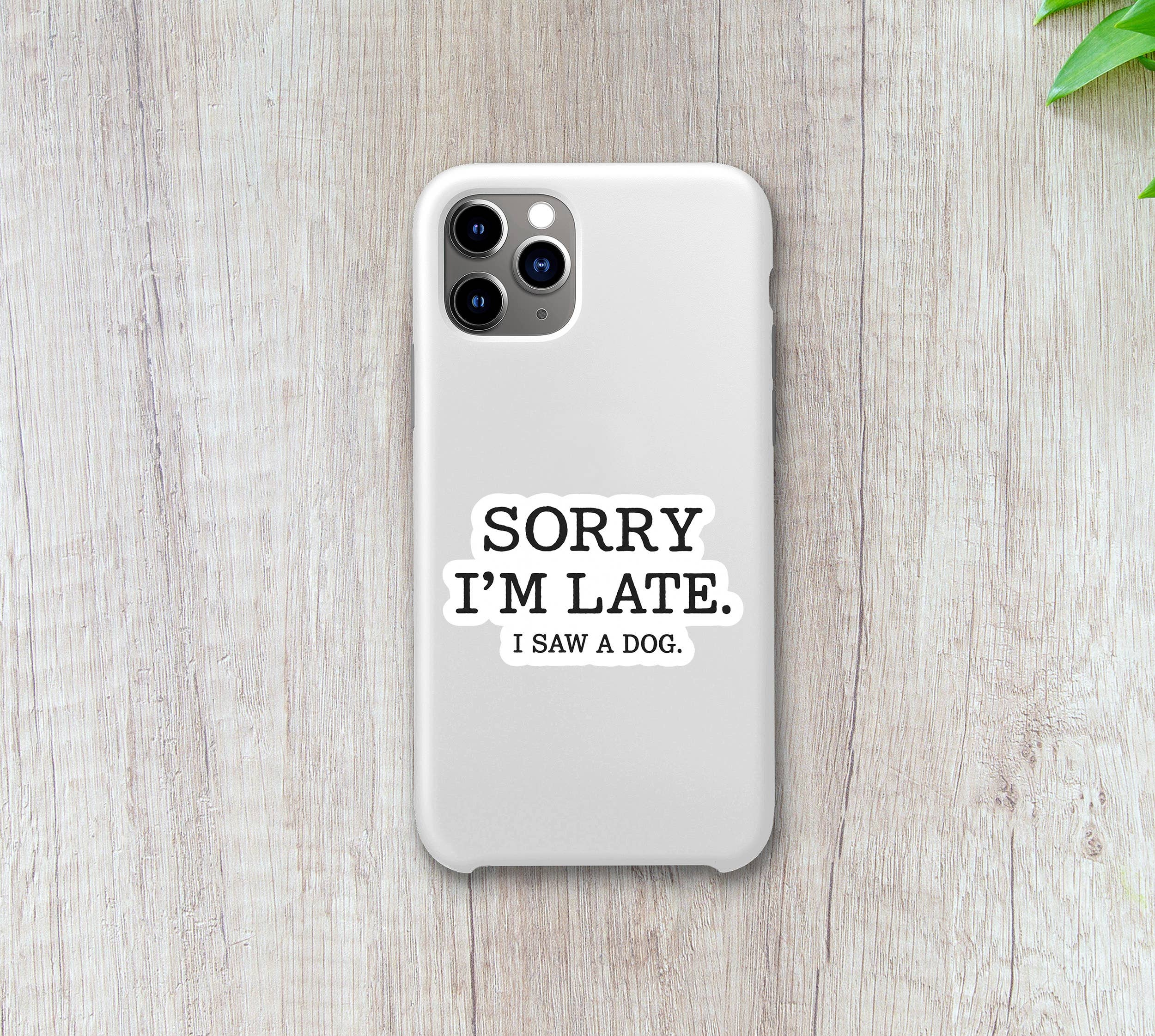 Sorry I’m Late, I Saw a Dog Vinyl Sticker- v2