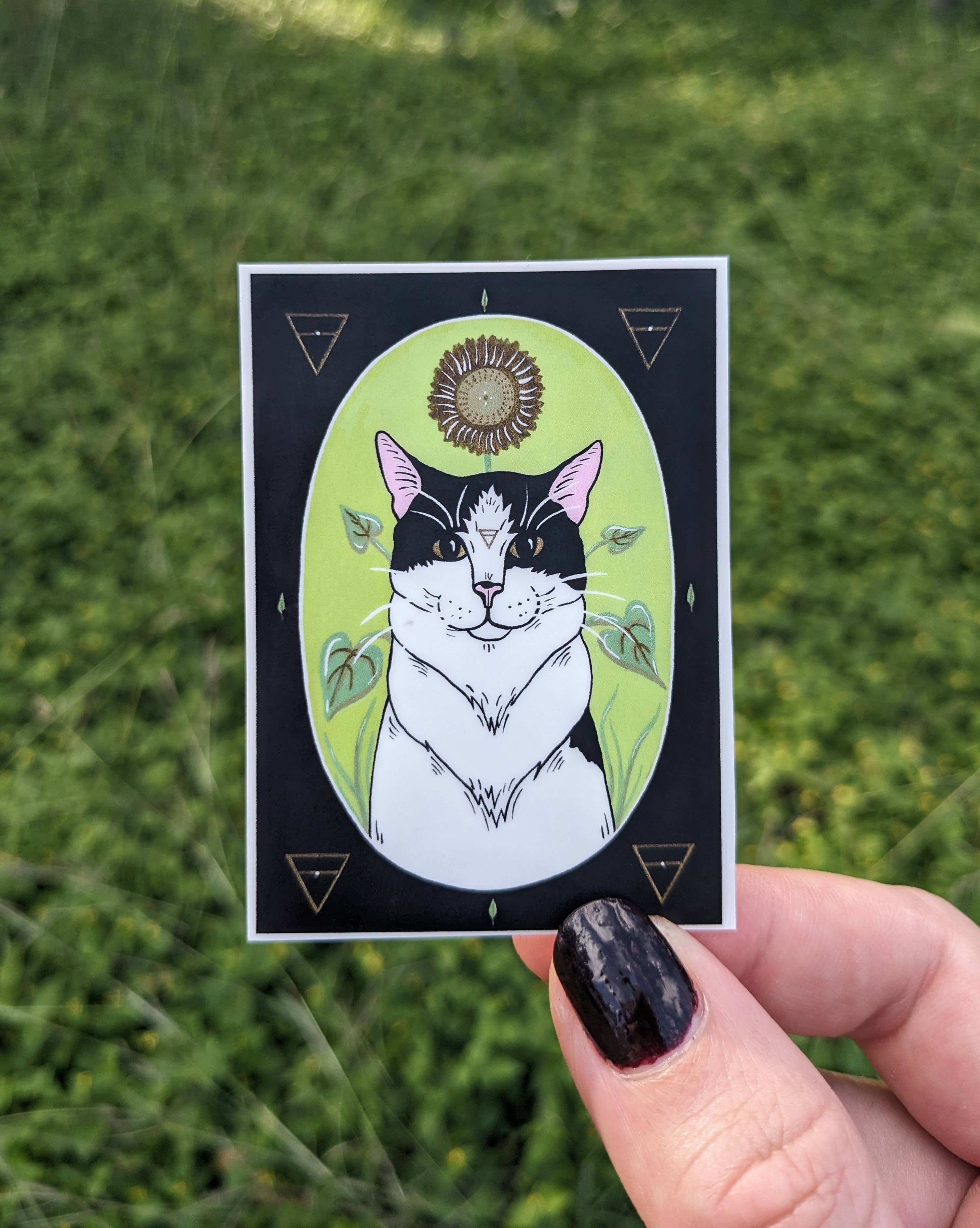 Earth Element Cat Vinyl Sticker