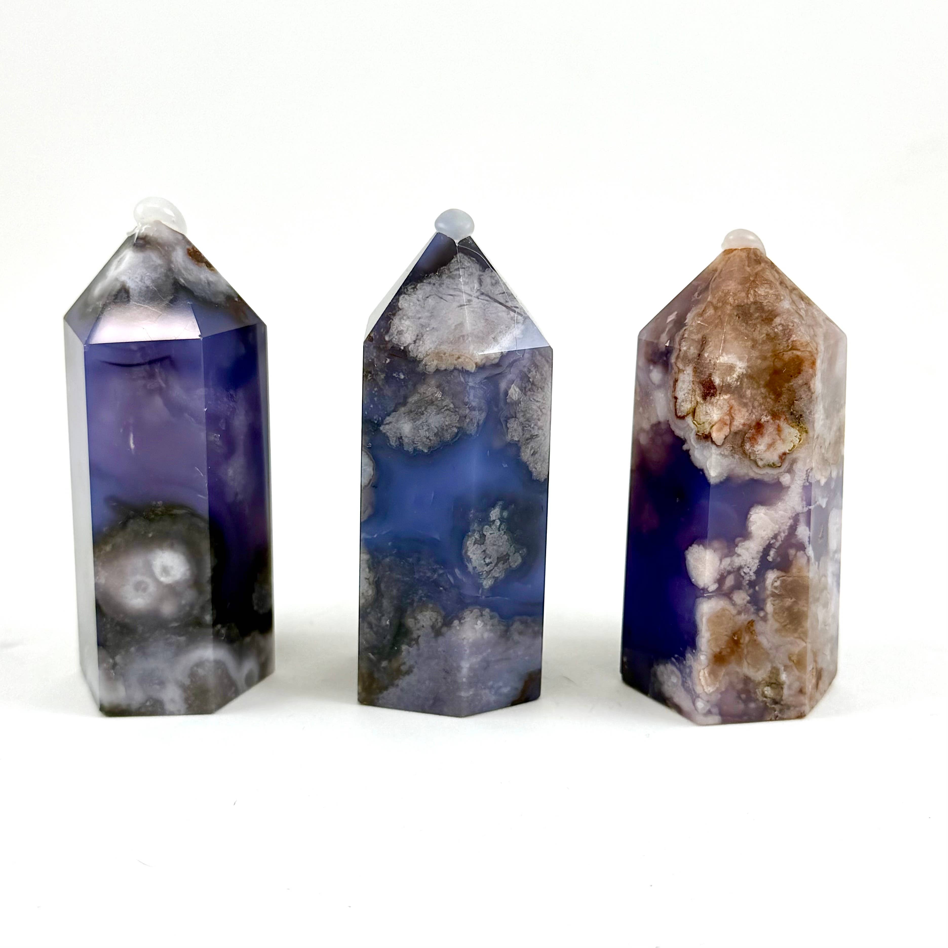 Blue Flower Agate Towers