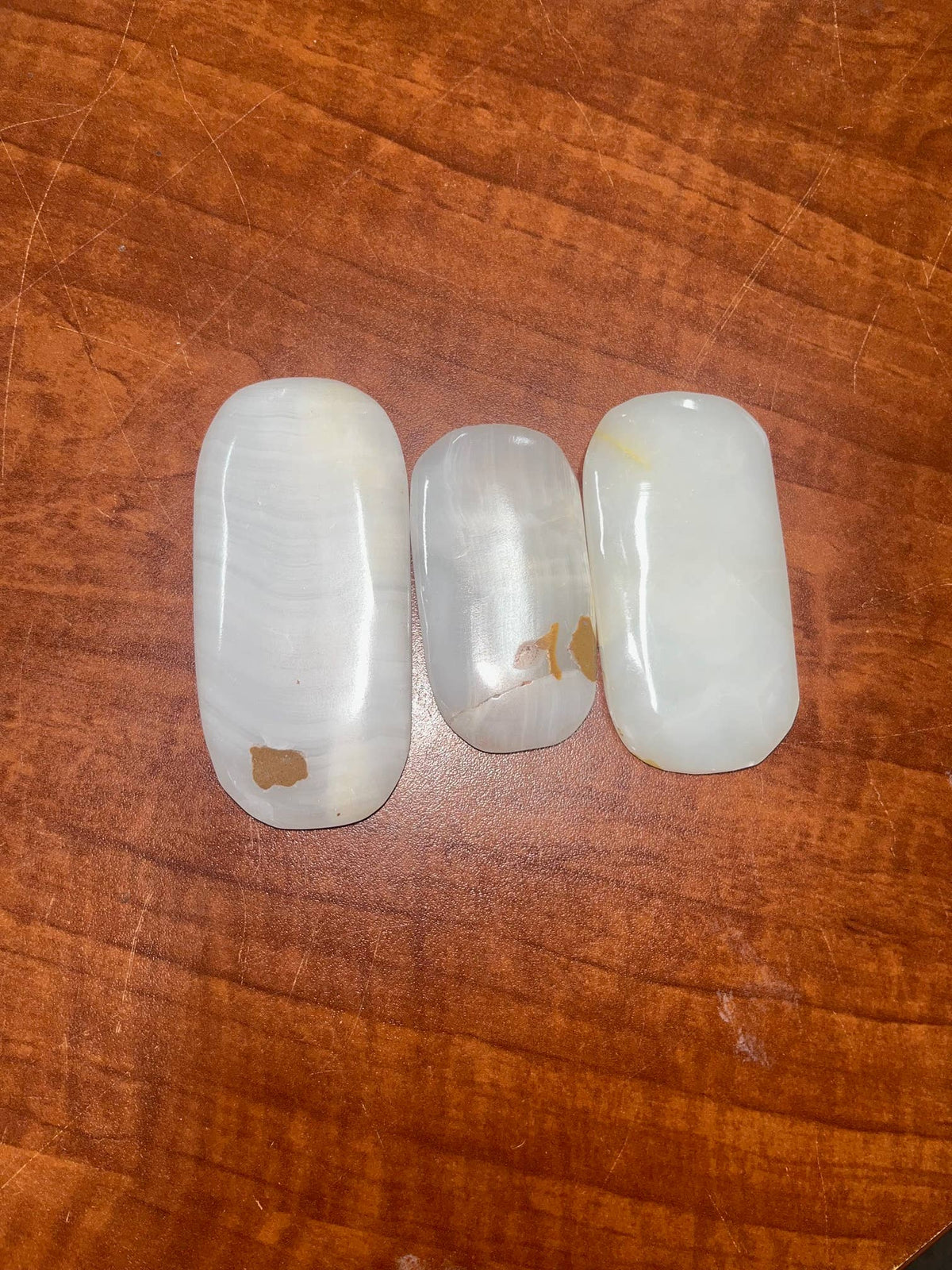 White Onyx Palm Stone