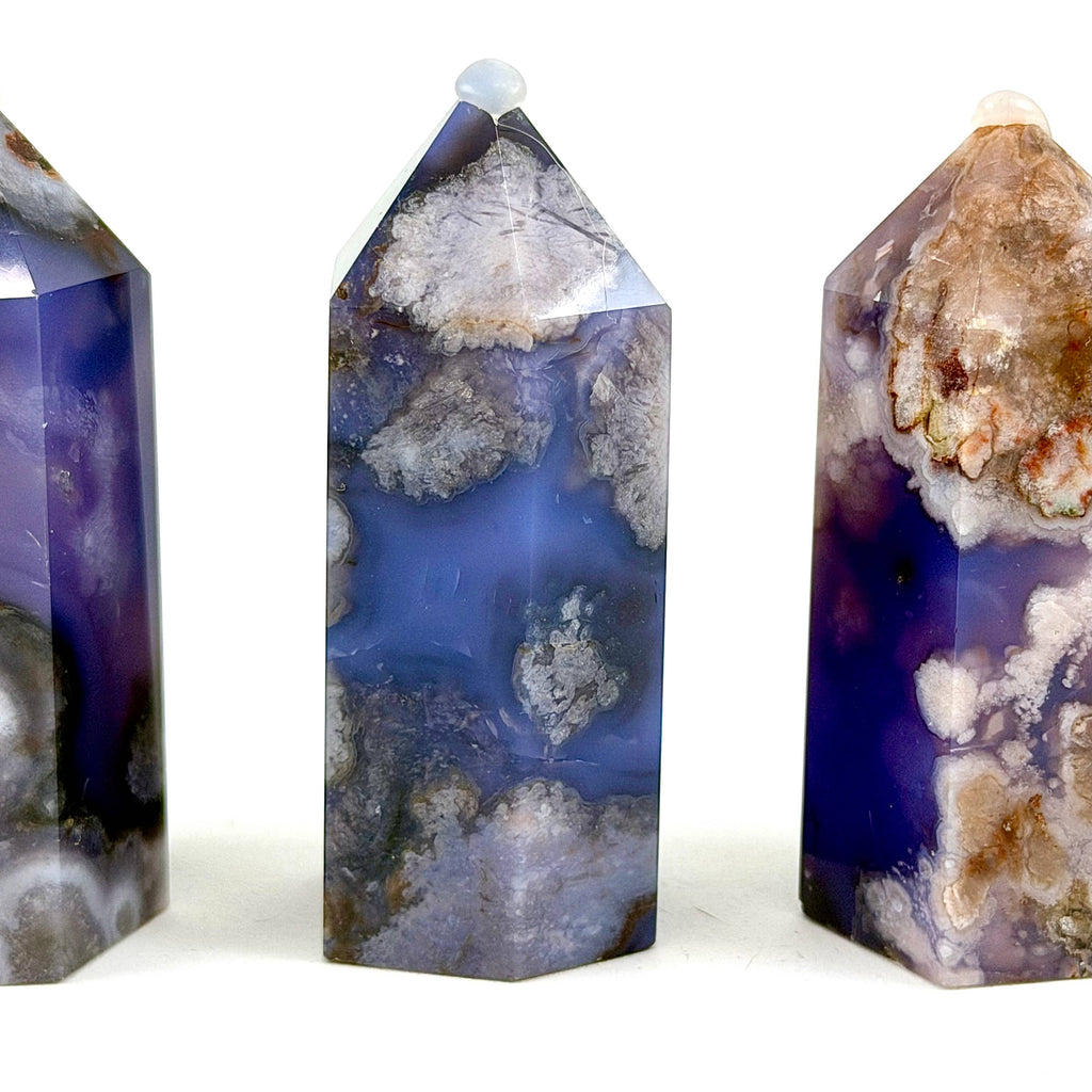 Blue Flower Agate Towers