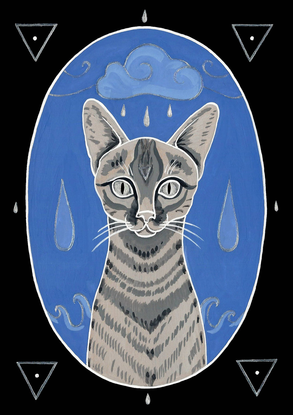 Water Element Cat Vinyl Sticker
