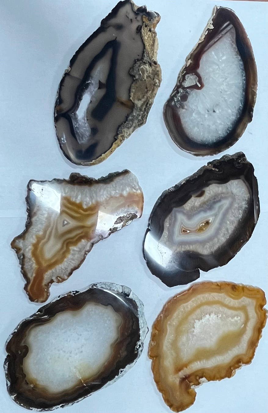 Imperfect Irregular Natural Shaped Agate Slabs