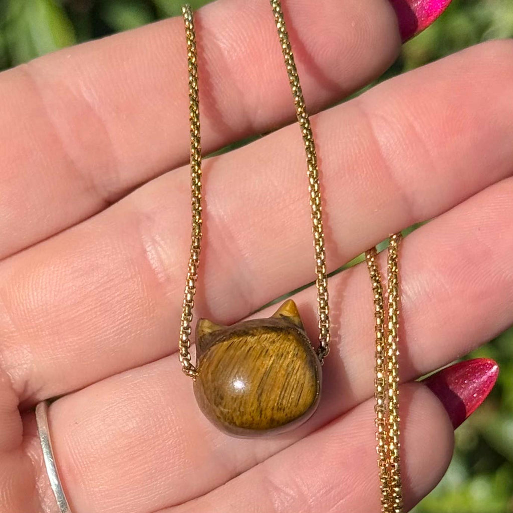 Tigers Eye Cat Necklace