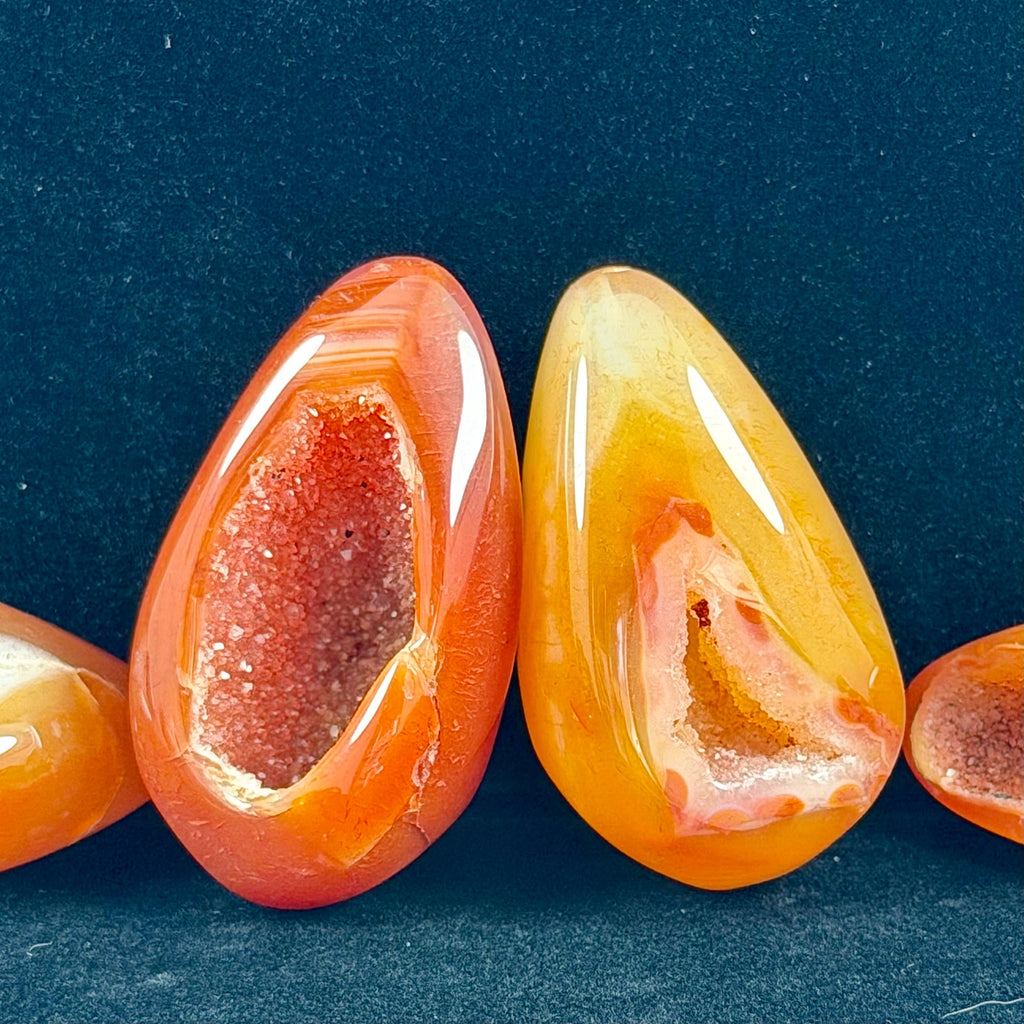 Carnelian Druzy Eggs