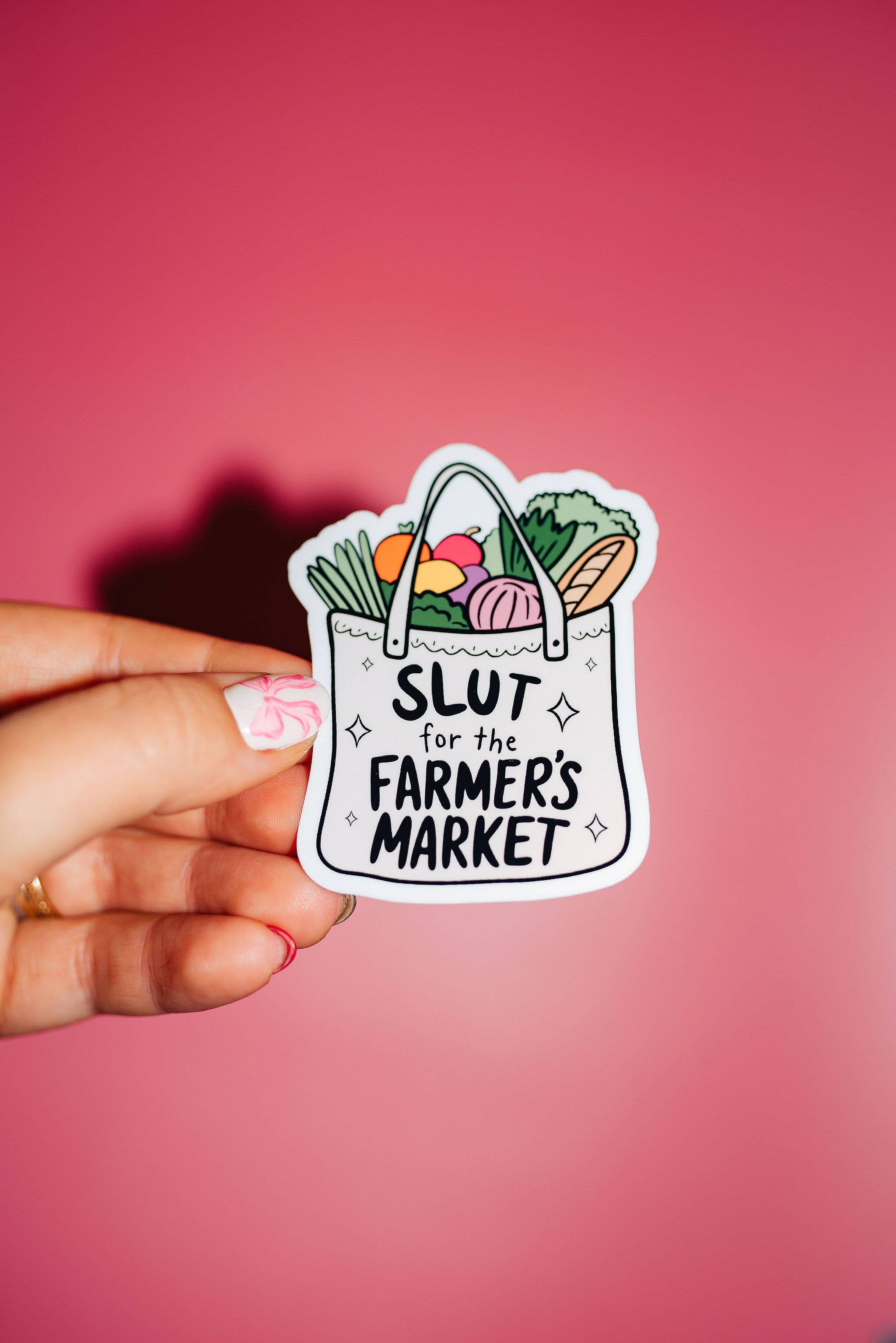 Slut For The Farmer's Market Sticker, Shop Local, Community