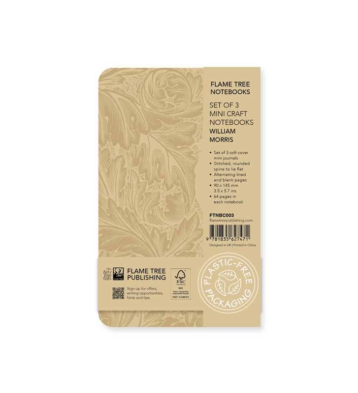 William Morris Set of 3 Mini Craft Notebooks by