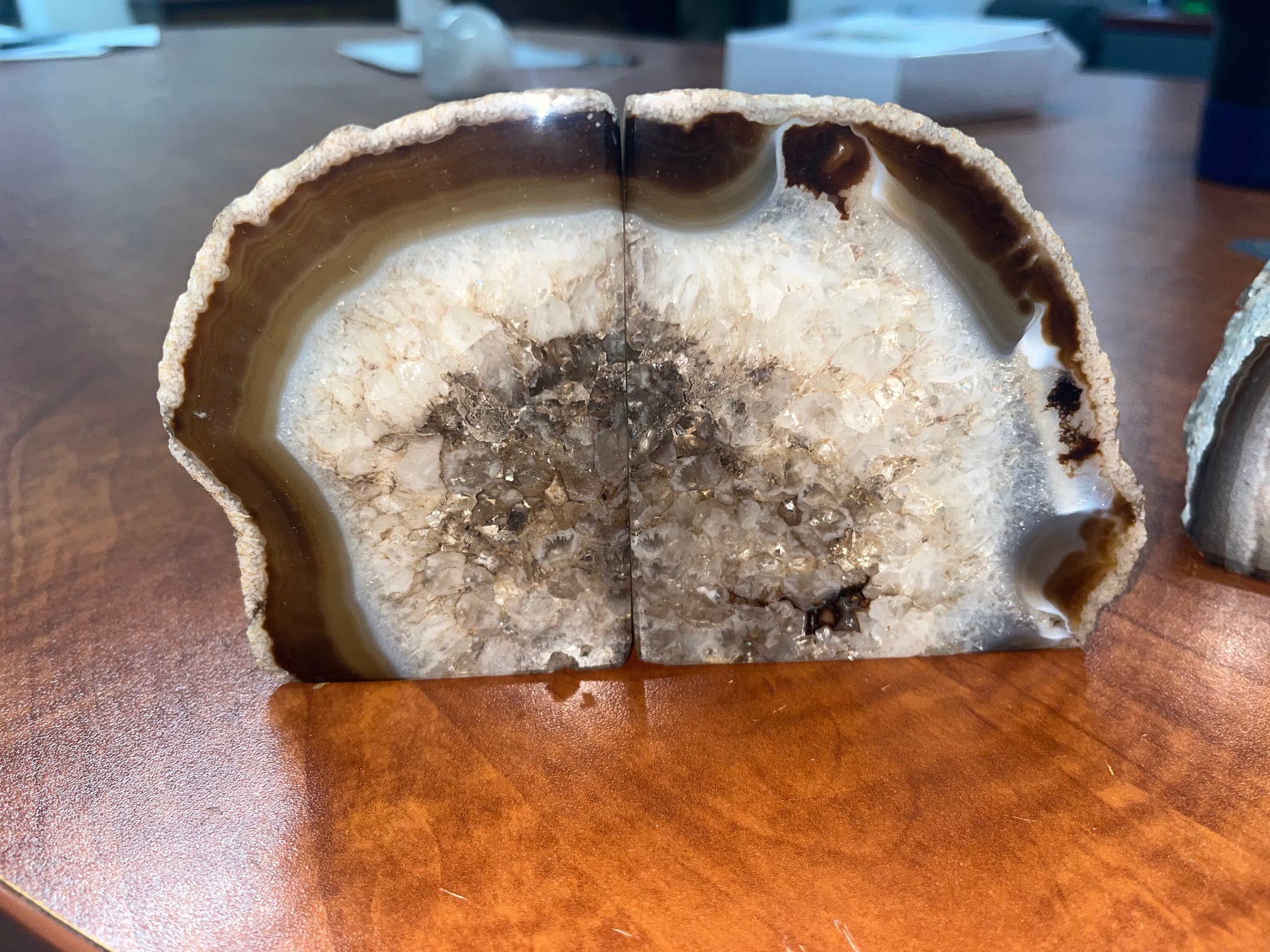 Brown Agate Bookends- Sold by the Set