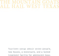 The Mountain Goats - All Hail West Texas