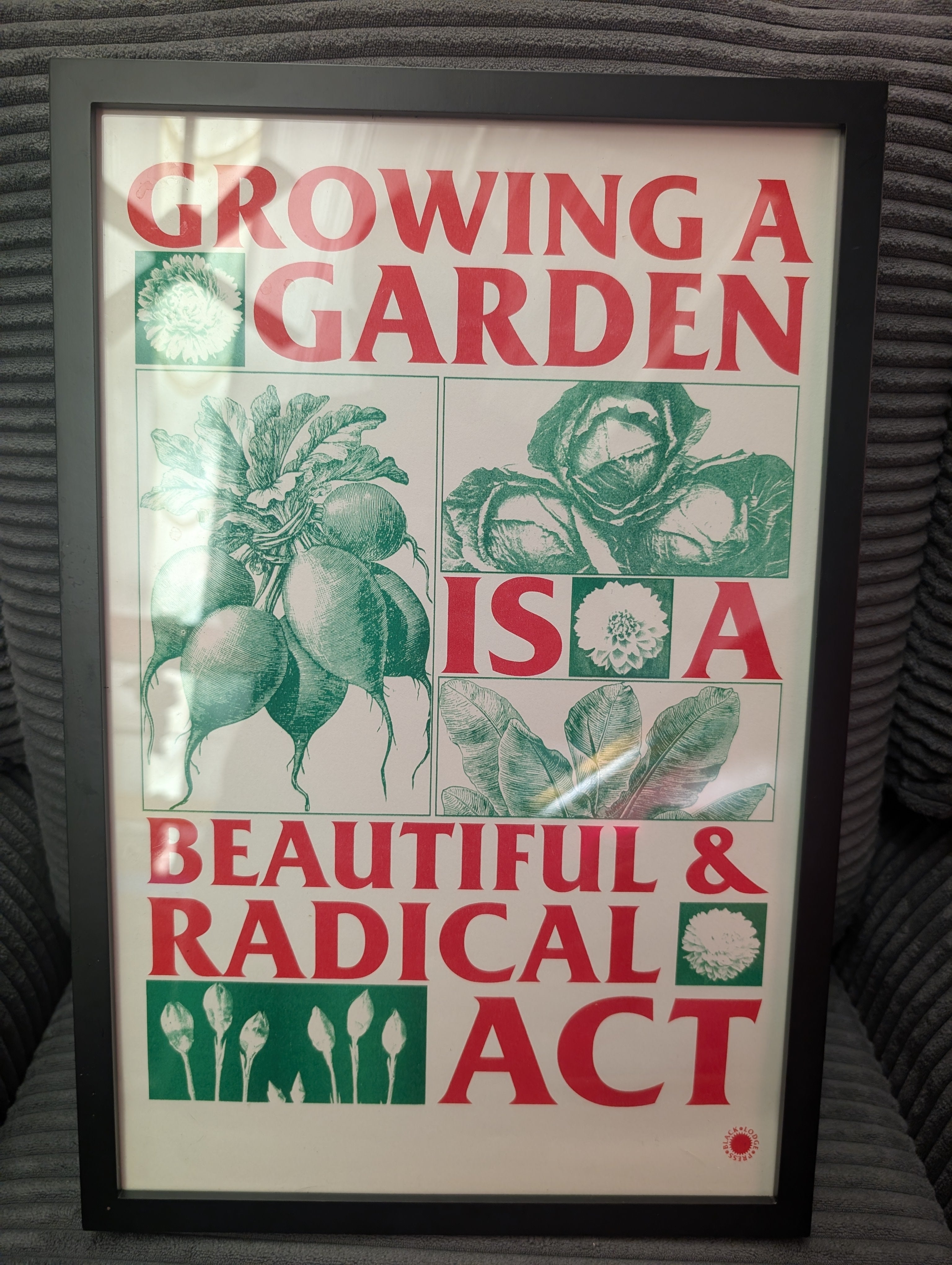 Growing a Garden Is a Beautiful & Radical Act Framed Print