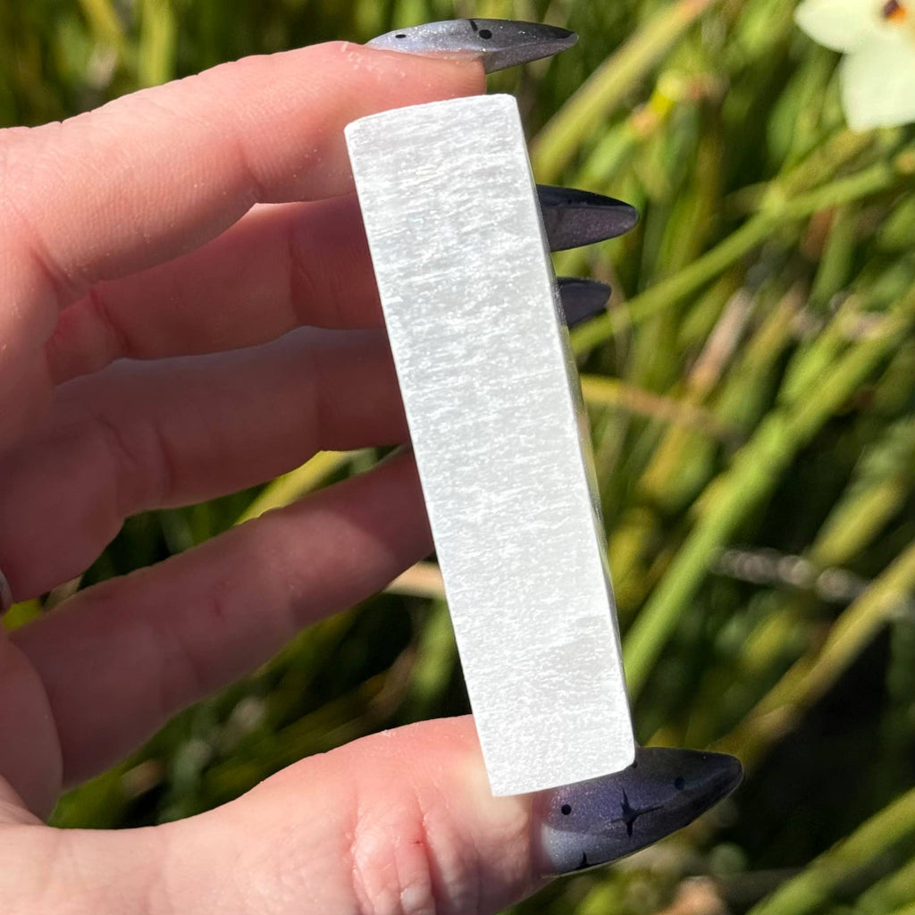 Selenite Triangle Plate