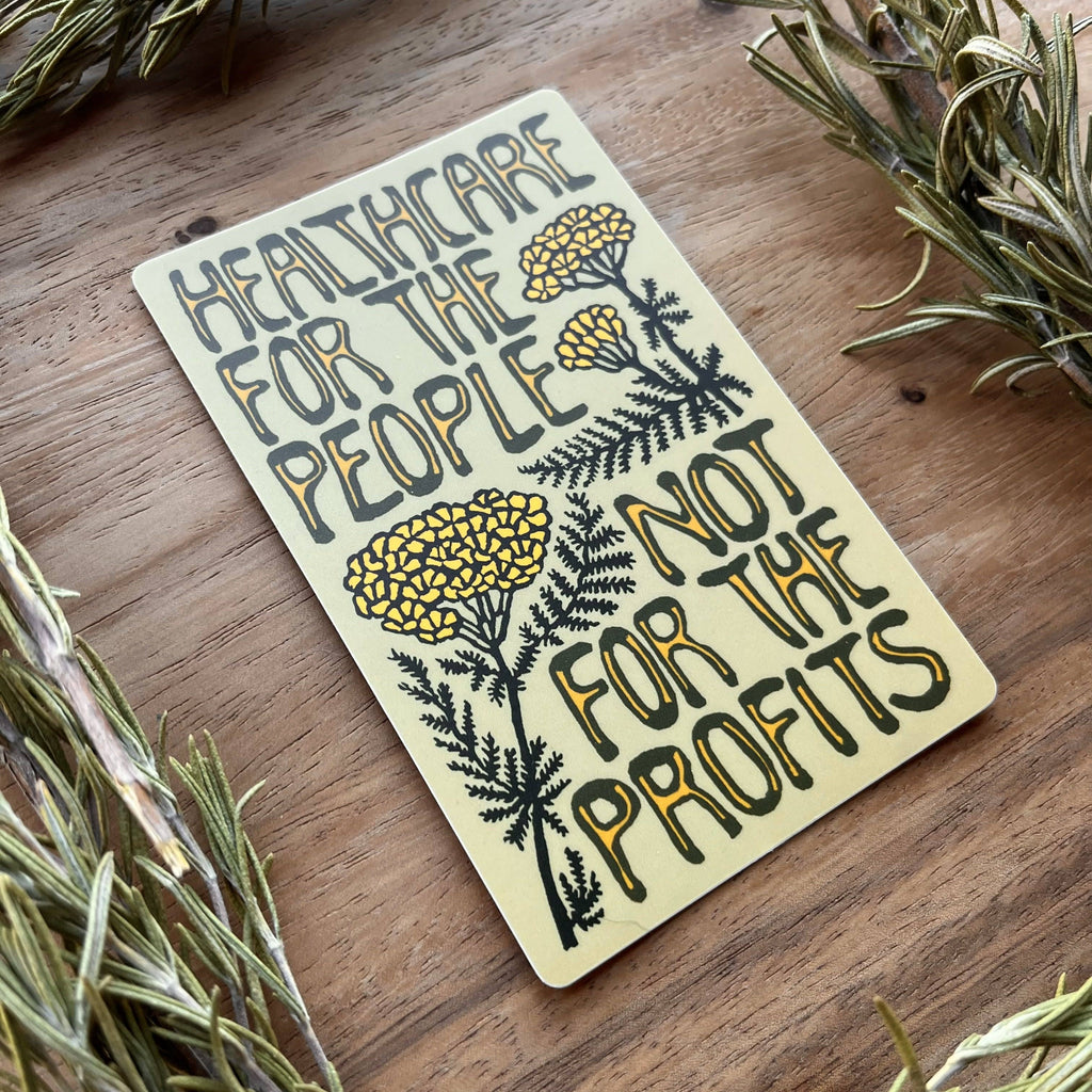 Healthcare for the People not Profit Sticker | matte vinyl