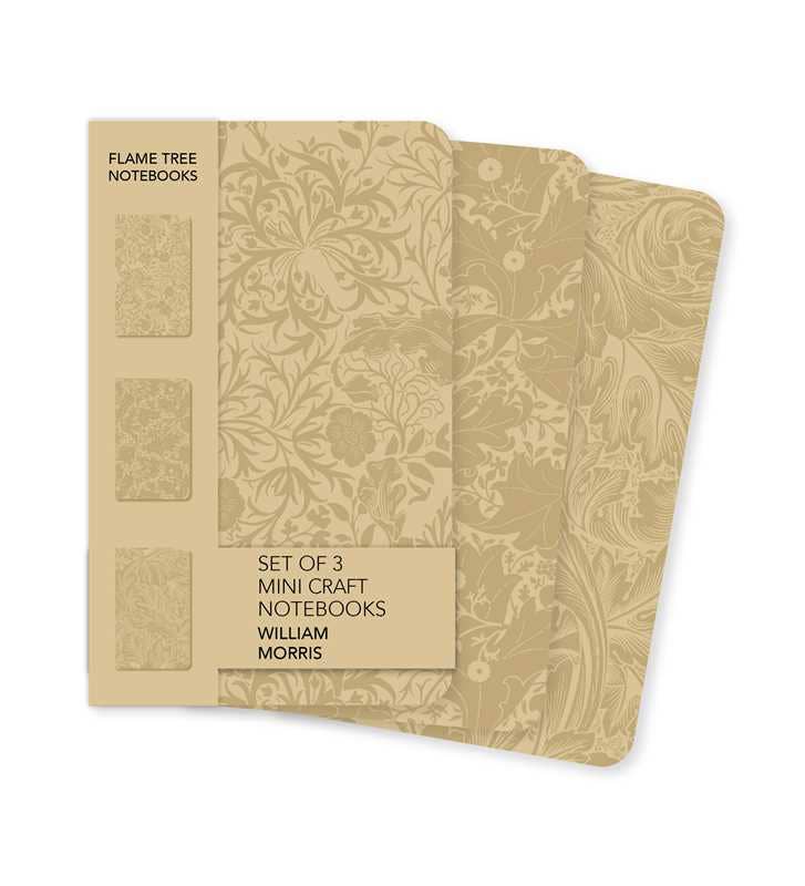 William Morris Set of 3 Mini Craft Notebooks by