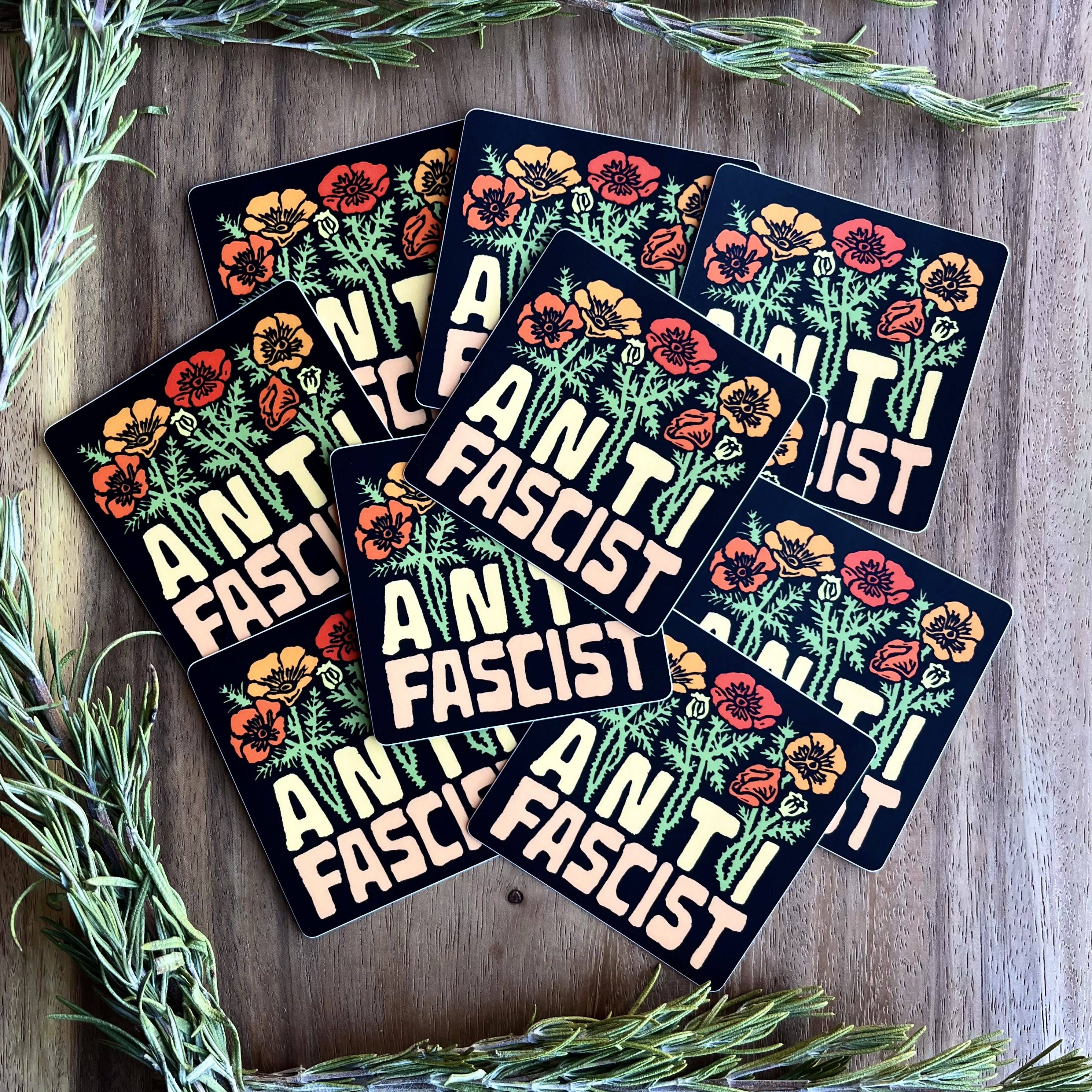 Anti Fascist Sticker | social justice matte vinyl