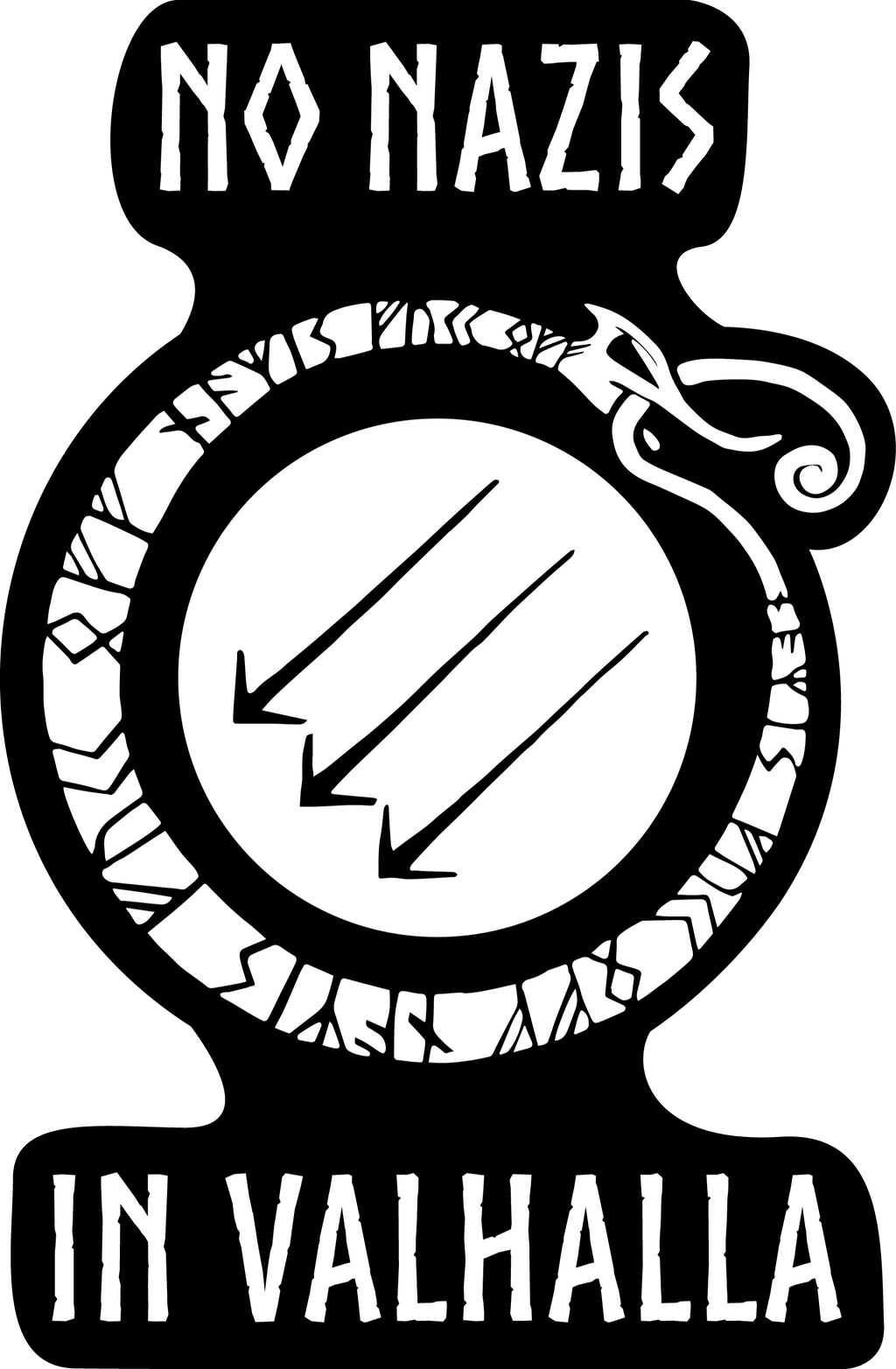 No Nazis in Valhalla Vinyl Sticker