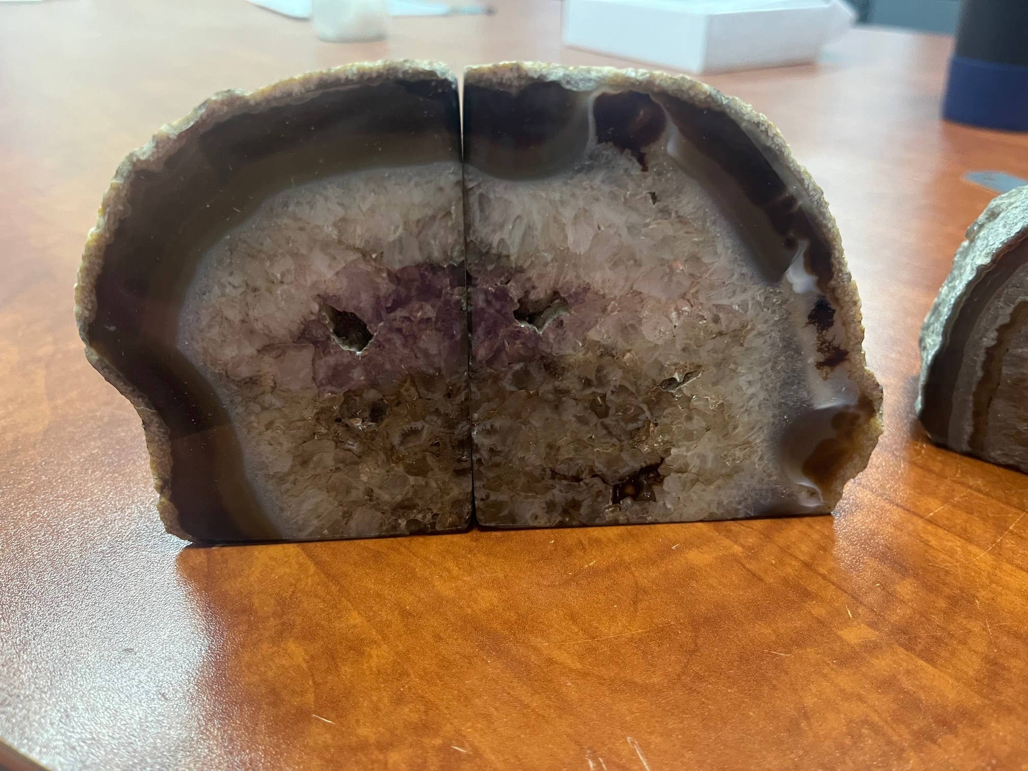 Brown Agate Bookends- Sold by the Set