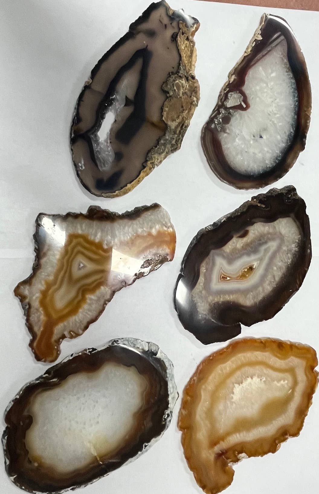 Imperfect Irregular Natural Shaped Agate Slabs