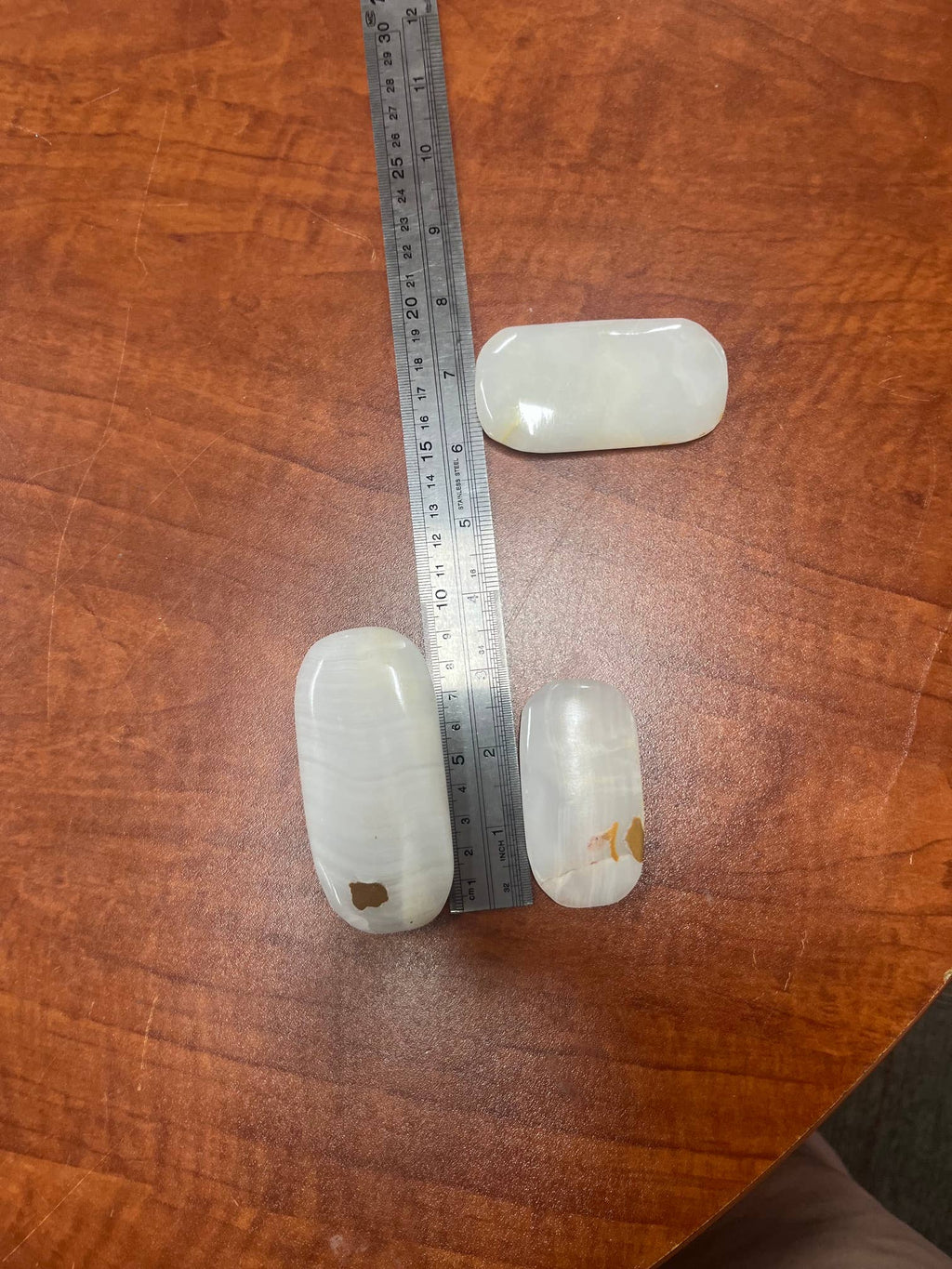 White Onyx Palm Stone