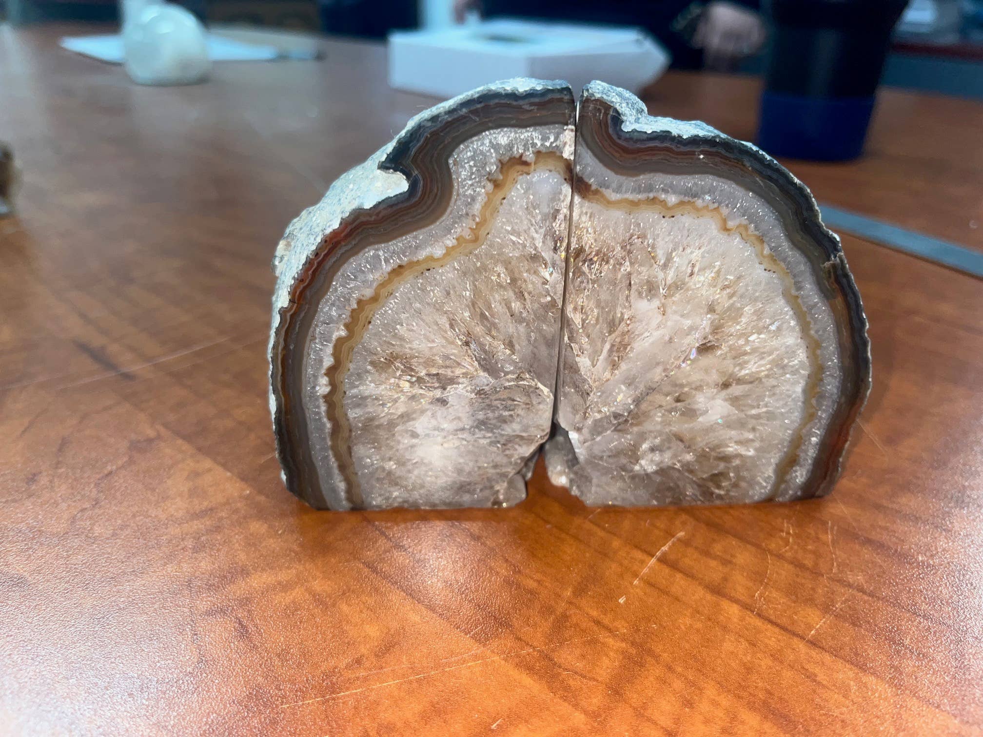 Brown Agate Bookends- Sold by the Set
