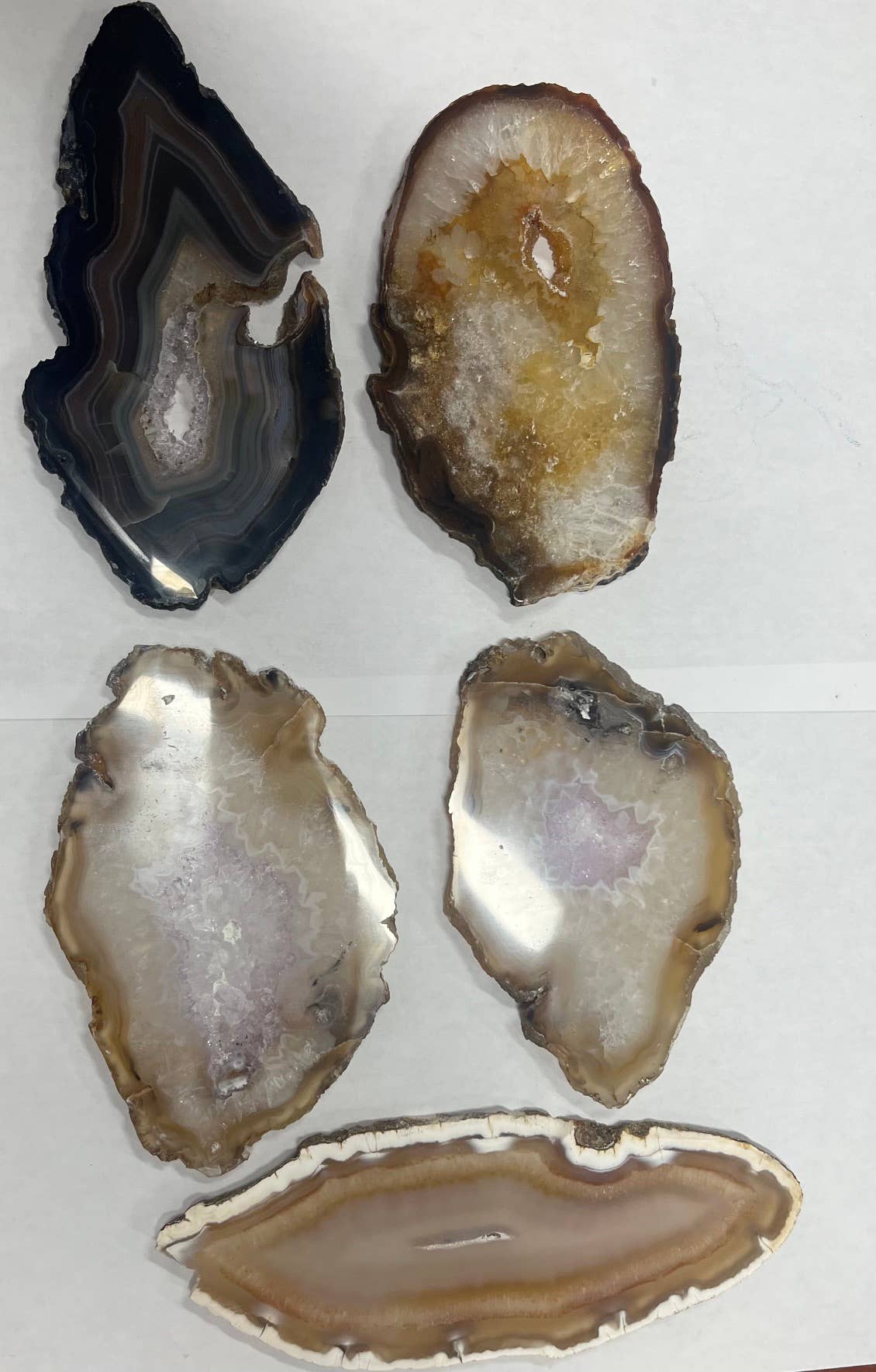 Imperfect Irregular Natural Shaped Agate Slabs