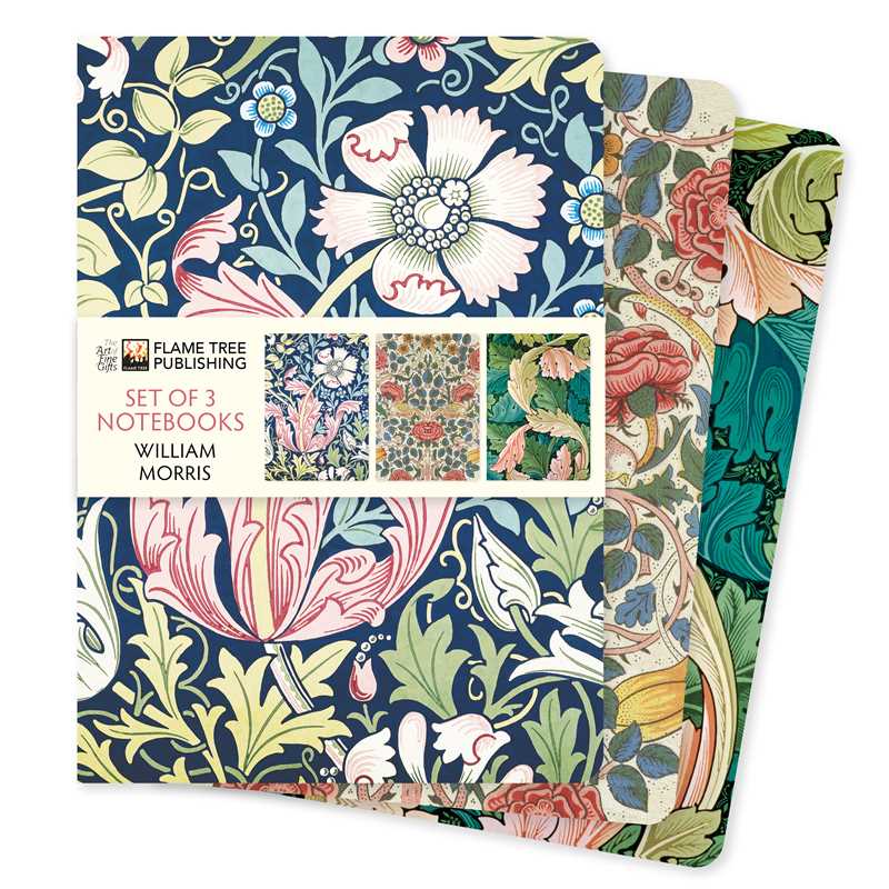 William Morris Set of 3 Standard Notebooks by