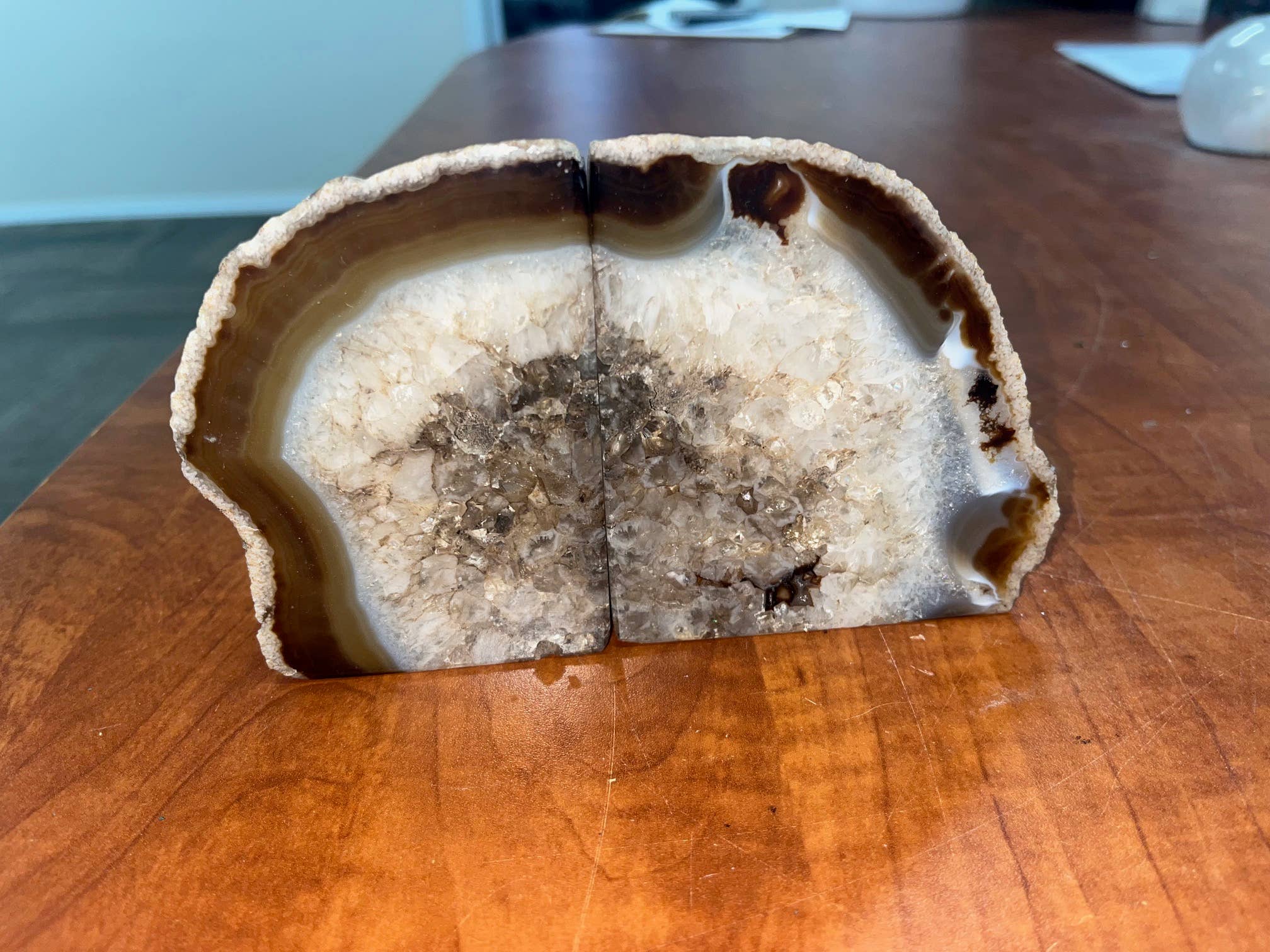 Brown Agate Bookends- Sold by the Set